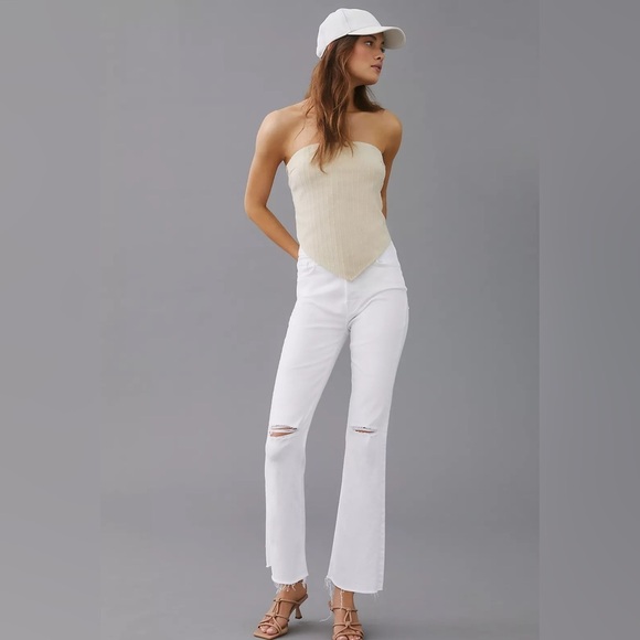 MOTHER Denim - MOTHER The Tripper Ankle Fray Jeans in White Unfairest of Them All Jeans Size 27